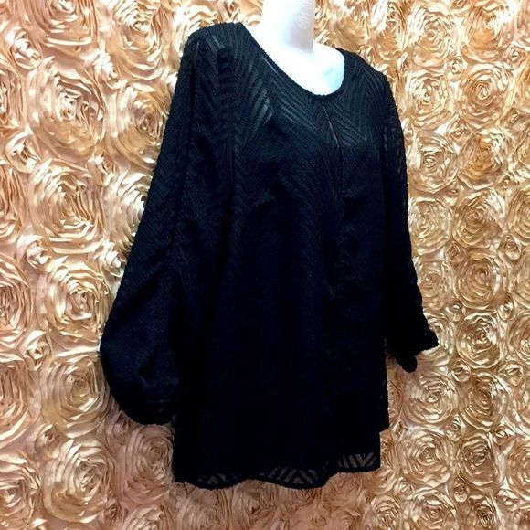 NWT 💟 Denver Hayes Black Top/Blouse - Picture 4 of 10